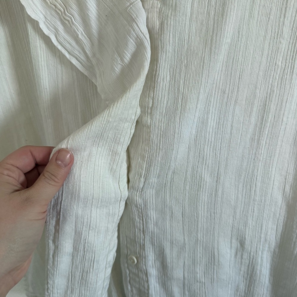 Poetry 100% Cotton Cream Draped Blouse - Picture 5 of 6